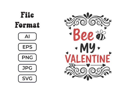 Bee My Valentine SVG: A Charming Embroidery Choice