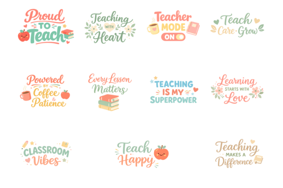 Cute Teacher Quotes Typography Bundle Review