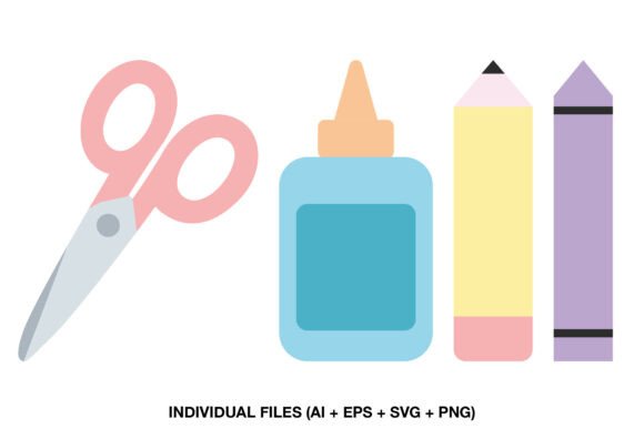Exploring School Supplies Clipart SVG PNG