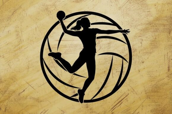 Female Volleyball Player SVG for Embroidery