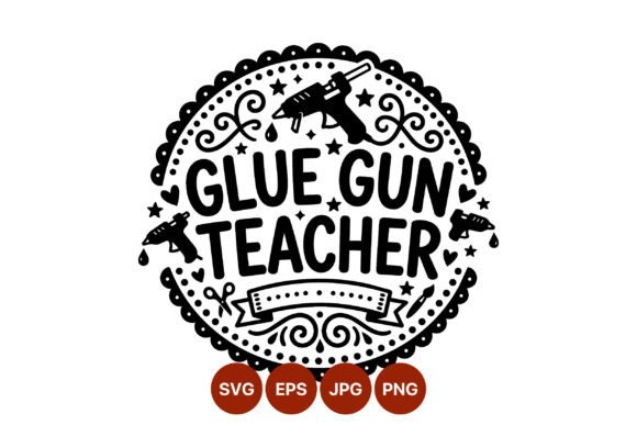 Glue Gun Teacher Craft Vector Design Review