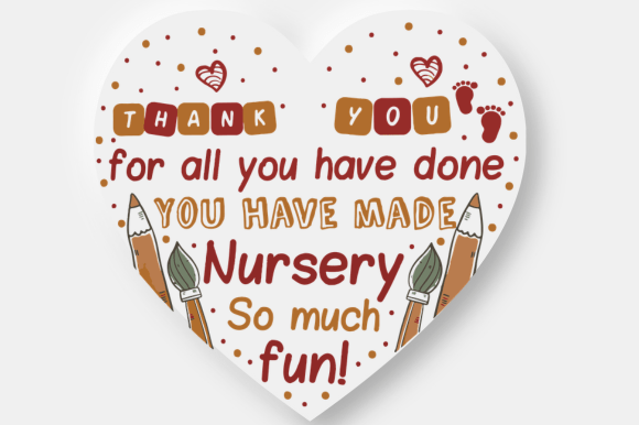 Heartfelt Farewell with Nursery Teacher SVG