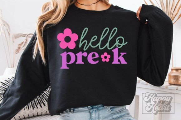 Hello Pre K SVG PNG for Teacher Embroidery