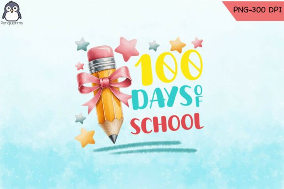 Pencil 100 Days of School Fun PNG