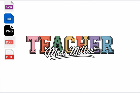 Personalized Teacher Name Retro Varsity