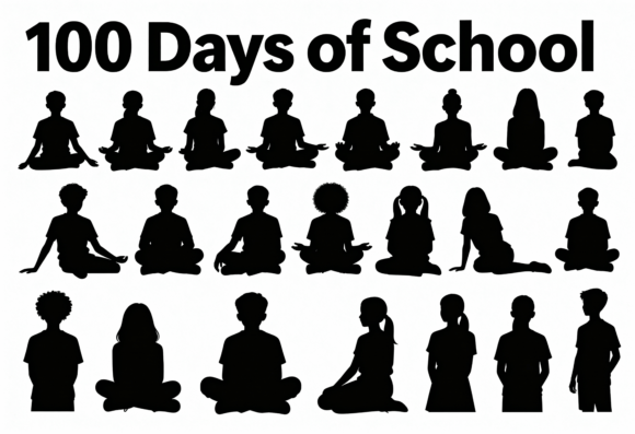 Review: 100 Days of School Kids Silhouette SVG
