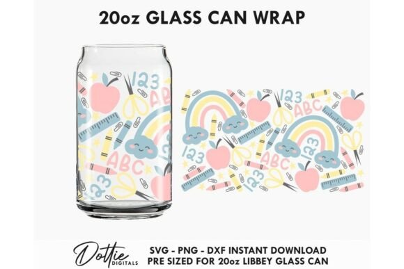 Review: School 20oz Libbey Glass Can Wrap SVG