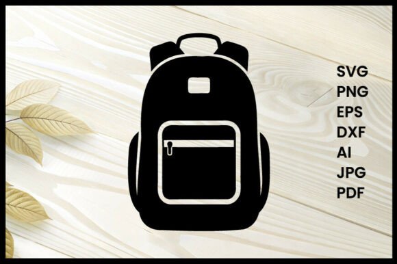 School Backpack Silhouette: A Versatile Embroidery Design