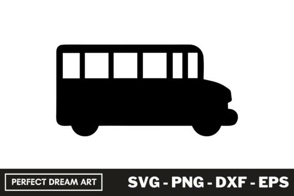 School Buses Silhouette SVG File: A Versatile Design