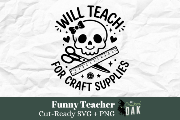 Teach for Craft Supplies Skull SVG: A Unique Design