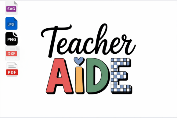 Teacher Aide Retro Vibes SVG PNG DXF Review