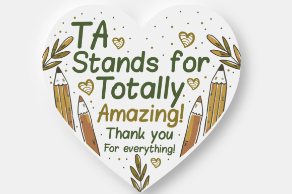 Teacher Teaching Assistant Heart SVG: A Tribute in Stitches